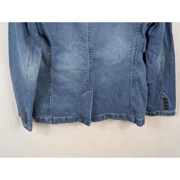 Lauren Ralph Lauren Denim Blazer Blue Women's Size 4 - Picture 14 of 15